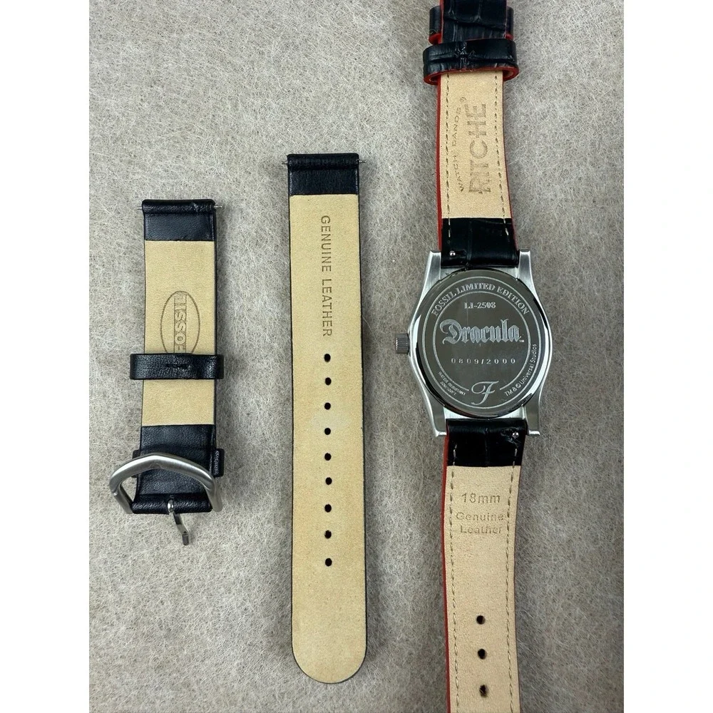 Bela Lugosi Dracula CreepyCo Jacket L & Fossil‎ Limited Watch Coffin Case Set